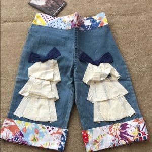 NWT Boutique girl 5 Capri patchwork jeans